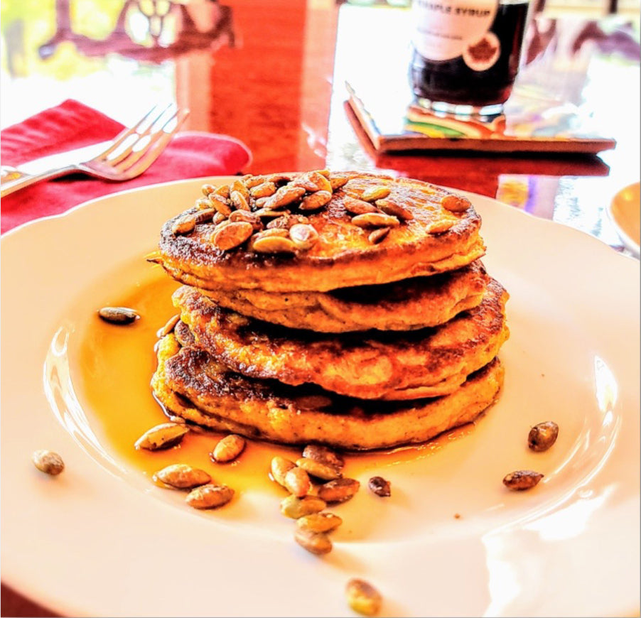 Freekeh Pumpkin Pancakes: An Ancient Grain Gets a Freekeh Makeover