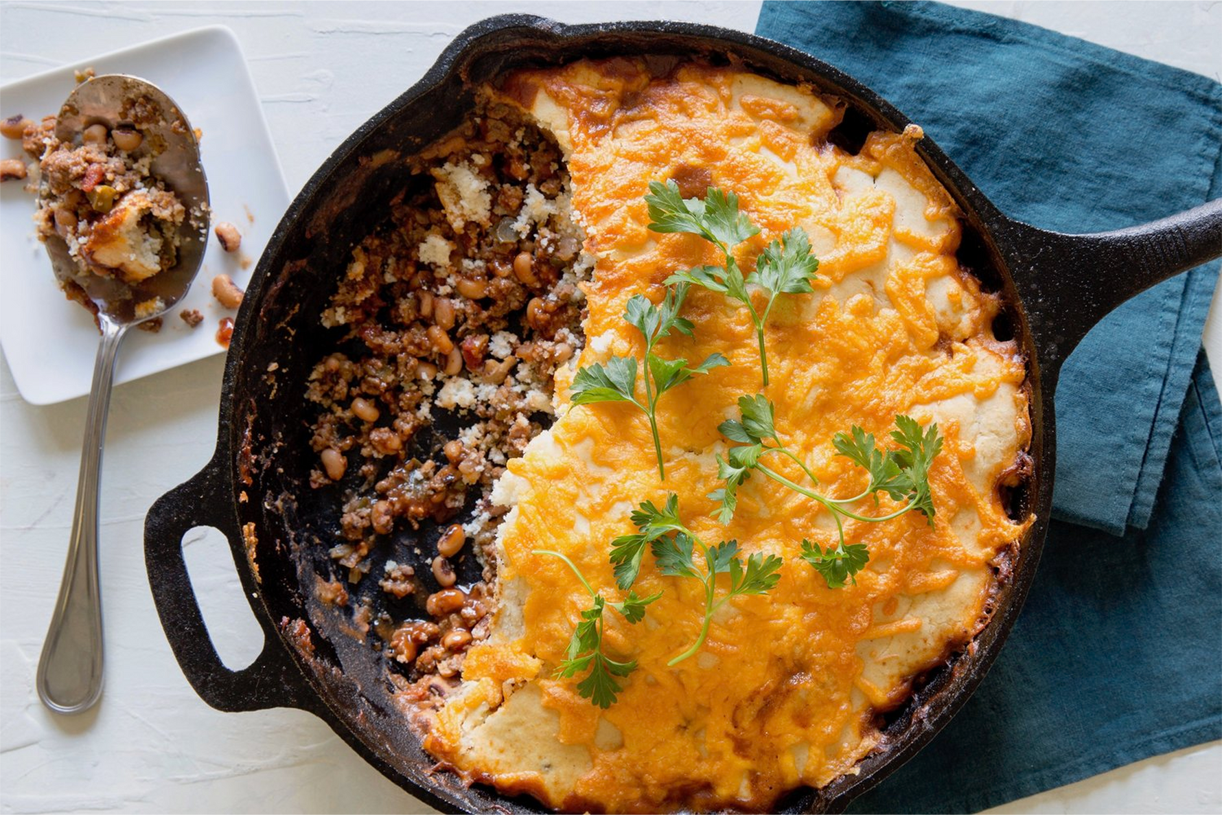 Cornbread & Black-Eyed Pea Casserole