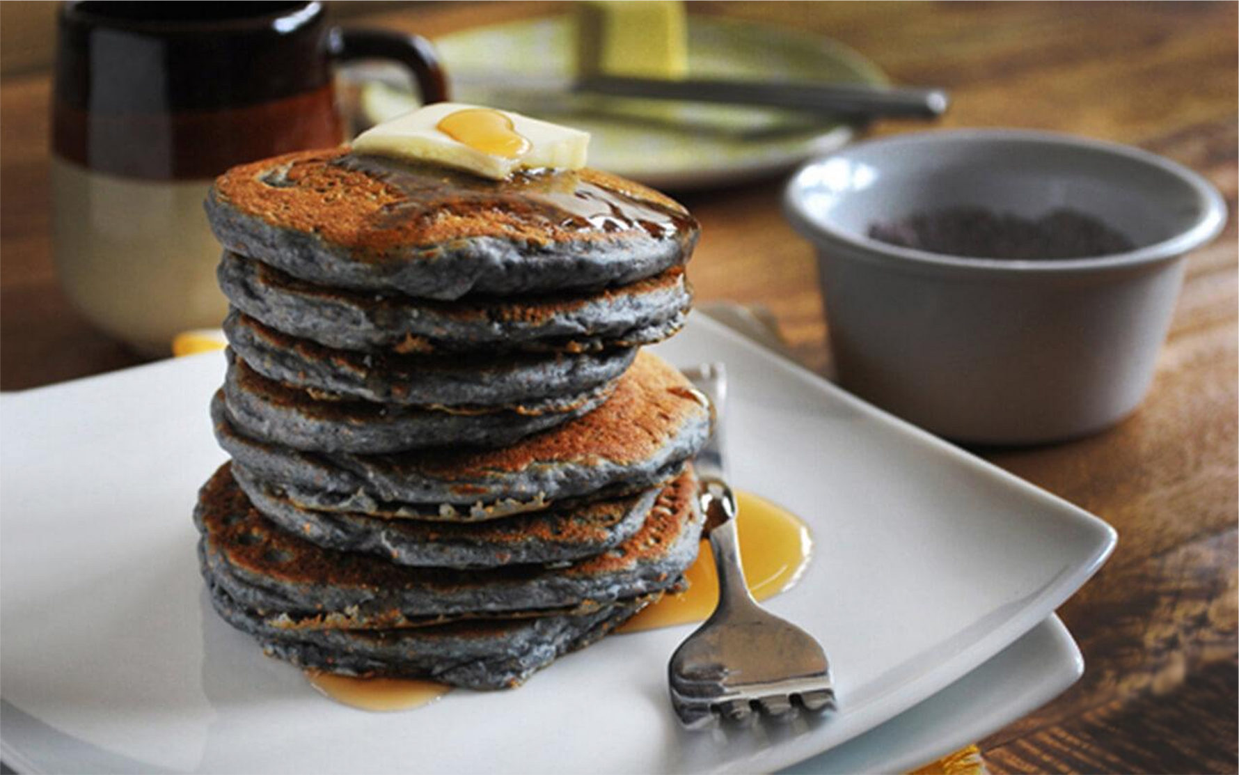 Sea Island Blue Cornmeal Pancakes