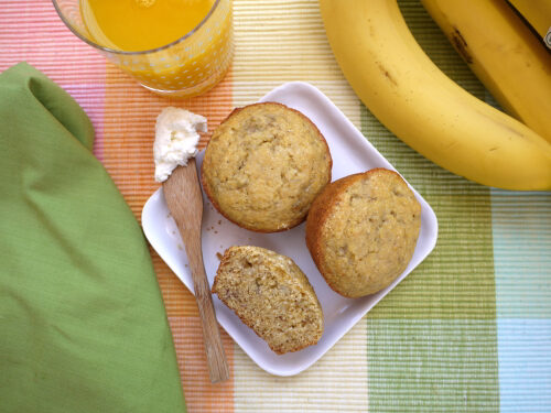Cornmeal Banana Muffins