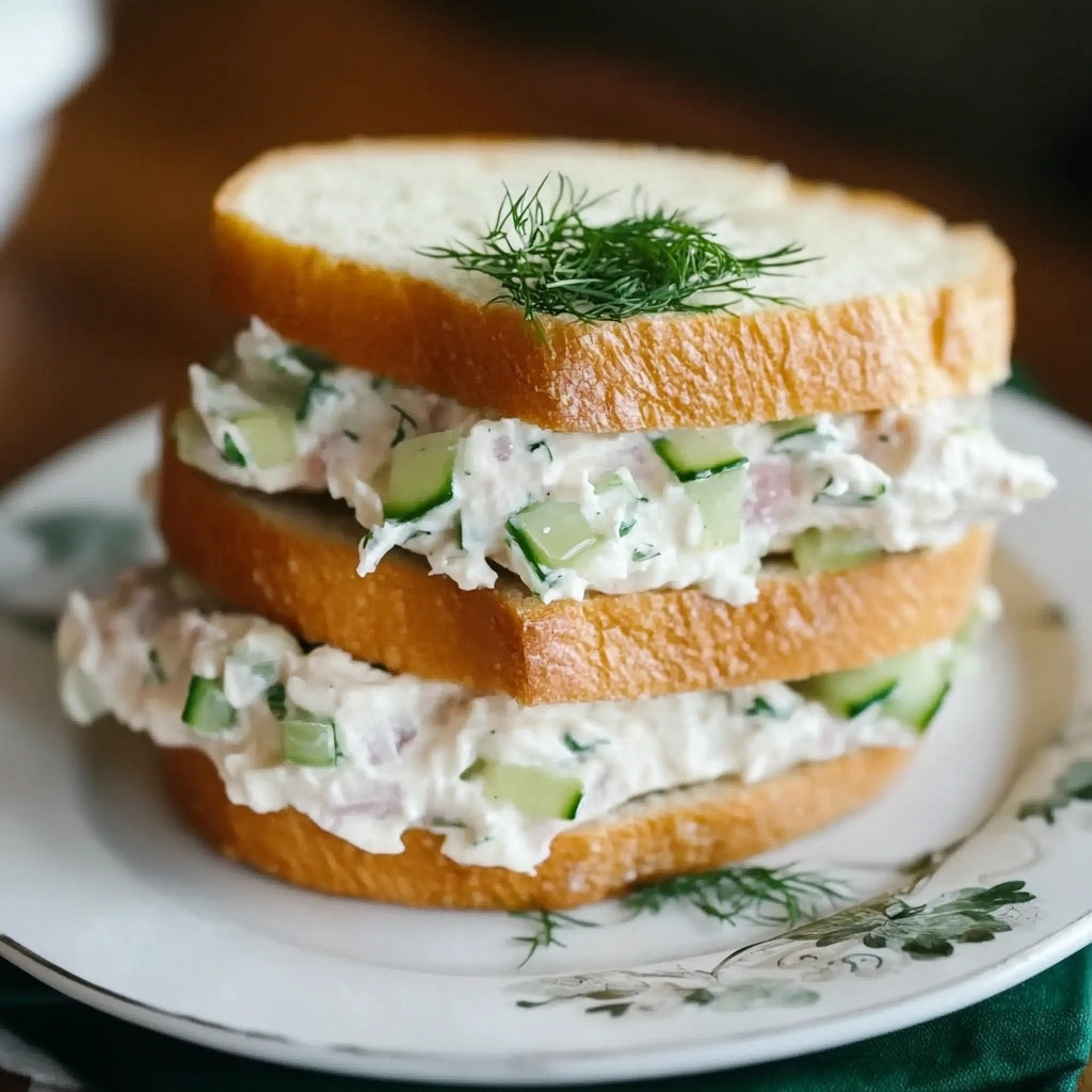 Creamy Cucumber and Conch Pea Tea Sandwich Filling