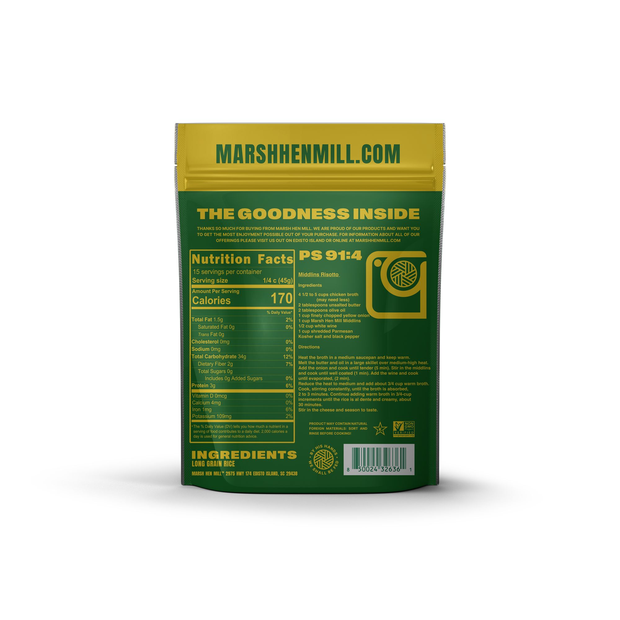 Carolina Gold Rice Middlins