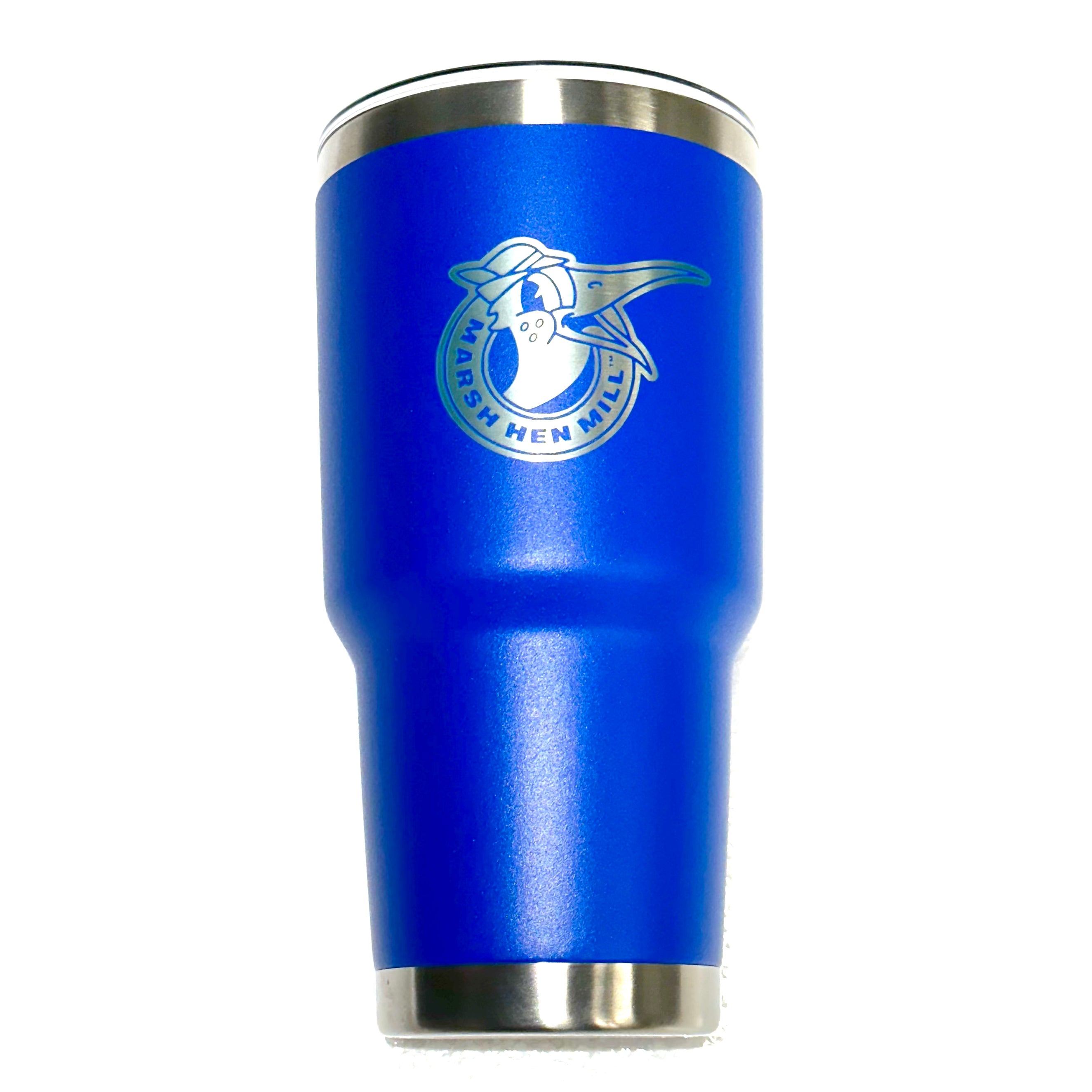 Blue stainless insulated 30 oz. tumbler with lid